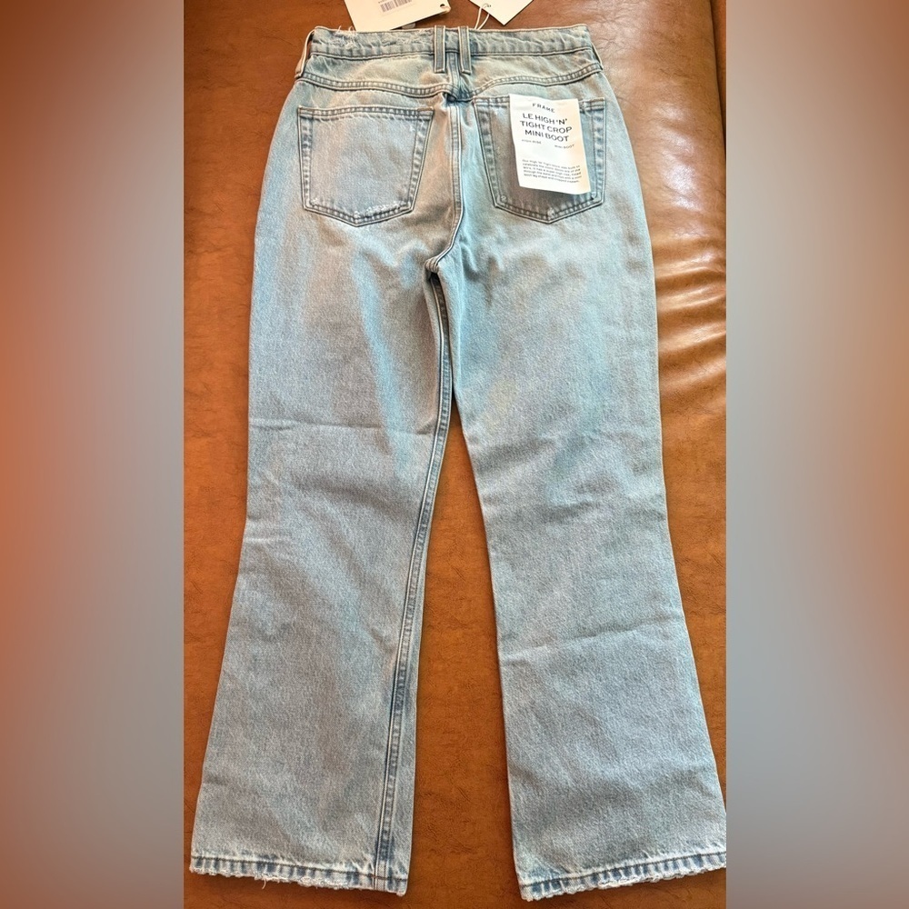 FRAME Le High n Tight Cropped Distressed Bootcut Jeans NWT Size 25 | $448 Retail - Picture 5 of 9